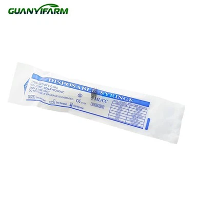 Seringă veterinară de unică folosință de 5 ml pentru animale